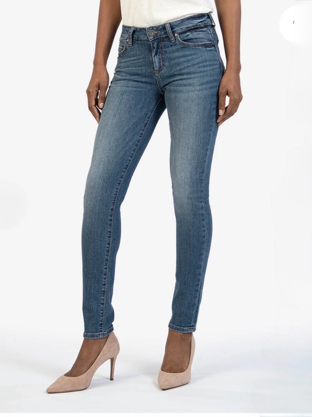 Kut from the Kloth Diana Fab AB High Rise Skinny Jeans in Denim Blue -Size 6